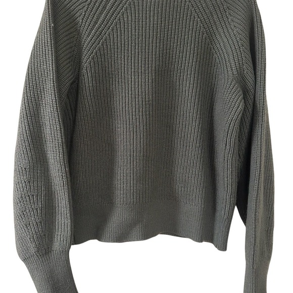 Banana Republic sage green chunky  Cardigan Sweater size M - Picture 5 of 6